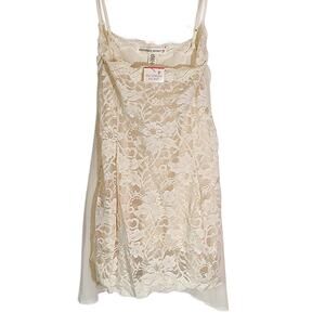 Vintage 90s Victoria's Secret Cream 2-Piece Layered Babydoll Lingerie Medium NWT